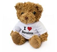 Big Red Egg Oso de peluche con texto en inglés "I Love Barcelona"