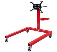 BIG RED Soporte de motor Torin TAM25671-1: soporte giratorio para motor con cabezal de montaje de 360 grados, bandeja de almacenamiento de herramientas adicional, 4 ruedas y 4 brazos ajustables,