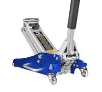 BIG RED T815016L Torin - Gato hidráulico de Piso de Carreras de Aluminio y Acero de Perfil bajo con Bomba de elevación rápida de Doble pistón, Capacidad de 1.5 toneladas (3 Libras), Azul