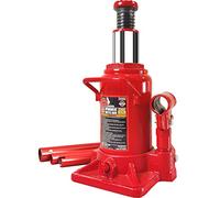 BIG RED T91207A Torin Hydraulic Stubby Low Profile Welded Bottle Jack, 12 Ton (24,000 LB) Capacity, Red