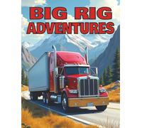 Big Rig Adventures Coloring Book: 50 Semi Truck Scenes Across America | Color Fun Diesel Trucks on Highways through the City, Desert, Mountain, ... Trip Gift to Boys & Kids Who Love 18 Wheelers