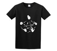 Big Rock Paper Scissors Lizard Spock Mens Tshirt Sheldon Cooper Covers Cuts tee Men's T-Shirt Unisex Black Cotton Print tee Shirts L