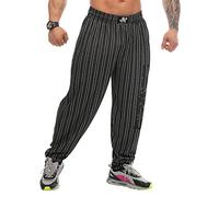 Big Sam Sportswear Company Pantalones Deportivos Holgados para Hombre con Bolsillos, Pantalones de Gimnasio de Ajuste Holgado de la Vieja Escuela, Negro -, Small