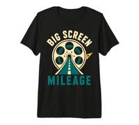 Big Screen Mileage Film Projection Travel Humor Camiseta Premium