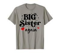 Big Sister Again Announcement Sign 2025 Sister to Be 2026 Camiseta