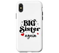 Big Sister Again Announcement Sign 2025 Sister to Be 2026 Carcasa para iPhone X/XS