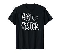 Big Sister Cute Girl Heart Proud Big Sis Birthday Camiseta