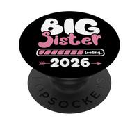 Big Sister Loading 2026 Promoted To Big Sister Est 2026 Kids PopSockets PopGrip Adhesivo