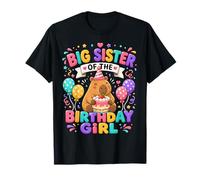 Big Sister of The Birthday Girl Cute Capybara Family Party Camiseta