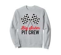 Big Sister Pit Crew para Disfraz de Equipo de Fiesta de Carreras Sudadera