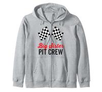 Big Sister Pit Crew para Disfraz de Equipo de Fiesta de Carreras Sudadera con Capucha