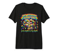 Big Sisters Fight Too Autism Concientización Puzzle Labios Camiseta Premium