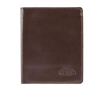 Big Skinny Men's Hipster Leather Bi-Fold Slim Wallet, Holds Up to 40 Cards, Brown
