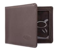 Big Skinny Men's Super Skinny Leather Bi-Fold Slim Wallet, Holds Up to 30 Cards, Brown