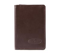 Big Skinny Men's Tri-Fold Leather Slim Wallet, Holds Up to 25 Cards, Brown
