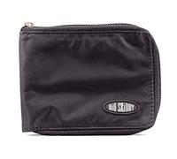 Big Skinny Men's Zippered Bi-Fold Slim Wallet, Holds Up to 25 Cards, Black