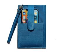 Big Skinny Women's Plus Size myPhone Bi-Fold Slim Wallet, Holds Up to 20 Cards, Ocean Blue