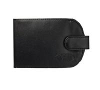 Big Skinny Women's Taxicat Leather Bi-Fold Slim Wallet, Holds Up to 25 Cards, Black