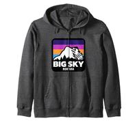 Big Sky Montana Esquí Snowboard Esquí Familiar Sudadera con Capucha