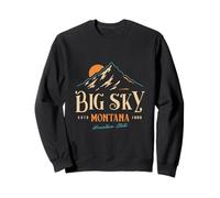 Big Sky Montana Mountain State - Recuerdo Retro para Viajes al Aire Libre Sudadera