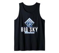 Big Sky Montana Retro Montana Río Vintage Esquí Senderismo Camiseta sin Mangas