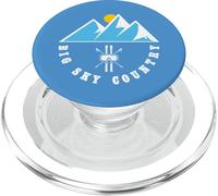 Big Sky País Montana Esquí Retro Geométrico Montaña PopSockets PopGrip para MagSafe