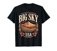 Big Sky Region Retro Mountain Grape Tributo Camiseta