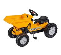 BIG spielwarenfabtik Big-Jim Dumper Juguete, Asiento Posiciones, Material plástico Resistente a la Intemperie, Volante con radios con bocina Ajustable, para niños a Partir de 3 años, Naranja, Negro
