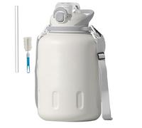 Big Sports - Botella de agua deportiva de acero inoxidable de 1000 ml con doble pared, taza de agua aislada atlética con popote y cepillo para fitness al aire libre