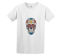 Big Sugar Skull Mexican Day of The Dead - Camiseta unisex para hombre, color blanco, blanco, 3XL