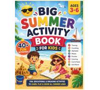 Big Summer Activity Book for Kids: 40+ Fun Learning Activities Including Tracing, Counting, Mazes, Matching, Coloring and More