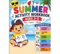 Big Summer Activity Workbook for Kids Ages 3-5: Preschool Learning Activities with Alphabet Tracing, Coloring, Counting, Shapes & Mazes