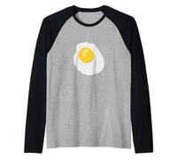 Big Sunny Side Up Huevo Comida para desayunar Camiseta Manga Raglan