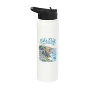 Big Sur California Acuarela Vintage Stainless Steel Insulated Water Bottle