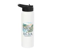 Big Sur California Acuarela Vintage Stainless Steel Insulated Water Bottle