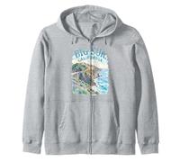 Big Sur California Acuarela Vintage Sudadera con Capucha