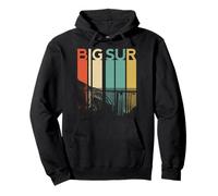 Big Sur California Beach Costa Central Retro Bosque Camping Sudadera con Capucha