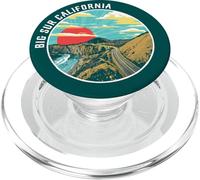 Big Sur California Highway 1 Vintage Vibe Graphic PopSockets PopGrip para MagSafe