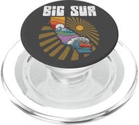 Big Sur California Outdoors Retro Mountains & Waves PopSockets PopGrip para MagSafe