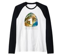Big Sur California Pacific Coastal Highway 1 Diseño Gráfico Camiseta Manga Raglan