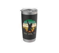 Big Sur California Sasquatch - Señal de paz con diseño de pie grande Vaso térmico de acero inoxidable de doble pared