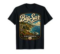 Big Sur California Vintage Costa del Pacífico Viaje Big Sur Camiseta