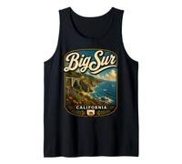 Big Sur California Vintage Costa del Pacífico Viaje Big Sur Camiseta sin Mangas
