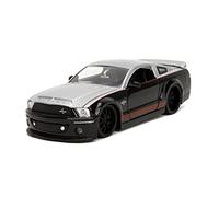 Big Time Muscle 1:24 2008 Ford Shelby GT-500KR - Coche fundido a presi n, juguetes para ni os y adultos (negro/plata)