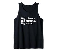 Big Tobacco Big Pharma Big Social Declaración Camiseta sin Mangas