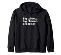 Big Tobacco Big Pharma Big Social Declaración Sudadera con Capucha