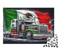 Big Truck 1000 Piece Fun Present Truck with Mexican Flag for Adults & Kids Activity for Home Gift 38x26cm/1000pcs
