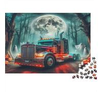 Big Truck Puzzle for Adults & Age 14 Up Truck Under Full Moon Fun Present & Activity for Home Gift 70x50cm/1000pcs
