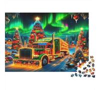 Big Truck Rompecabezas Imposible,desafío for Adults Truck in Aurora Scene with Christmas Trees Entretenimiento Creativo 1000 Piezas Obra De Arte De Juego De Para Adultos, Regalos A Partir De 14 Años 7