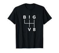 Big V8 Cambio 4 Marchas - Diseño Muscle Car Vintage Camiseta